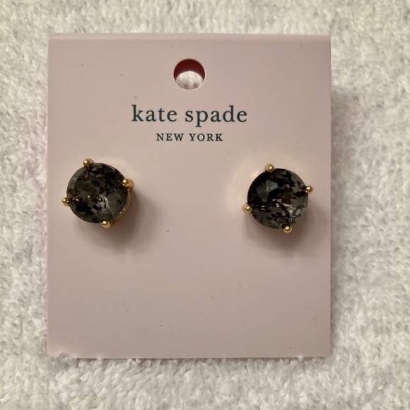 Kate Spade Black Diamond Gumdrop Stud Earrings - Picture 2 of 5